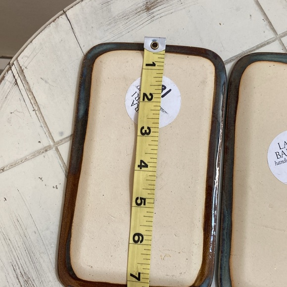 Handcrafted Pottery by Laura Barbieri trinket dishes Santa & snowman - Picture 6 of 10